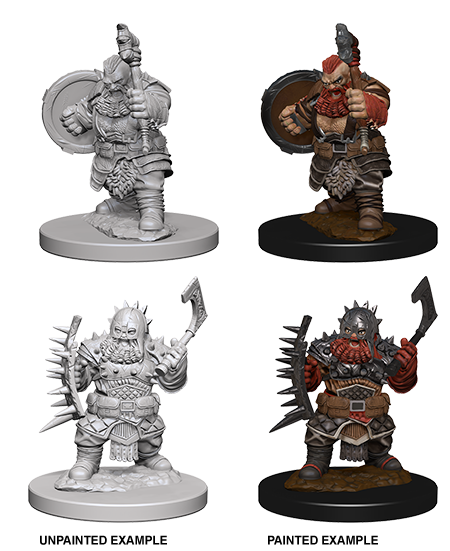 Pathfinder Battles Miniatures: W4 Dwarf Male Barbarian RPG Miniatures WizKids   