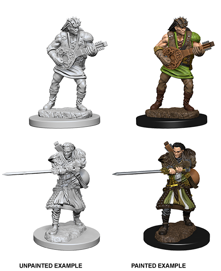 D&D Nolzur's Marvelous Miniatures: W4 Male Human Bard Unpainted Miniatures WizKids