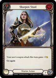 Sharpen Steel (Red) [WTR141-C] Alpha Print Rainbow Foil Flesh And Blood Single Flesh And Blood   