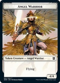 Angel Warrior // Insect Double-Sided Token [Tokens] Zendikar Rising Tokens MTG Single Magic: The Gathering