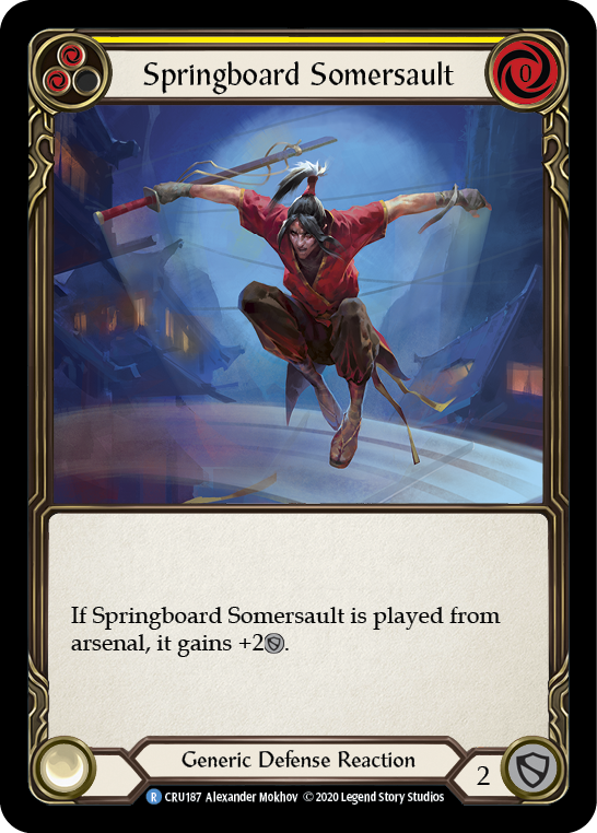 Springboard Somersault [CRU187] 1st Edition Rainbow Foil Flesh And Blood Single Flesh And Blood   