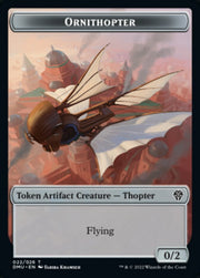 Bird (002) // Ornithopter Double-Sided Token [Tokens] Dominaria United Tokens MTG Single Magic: The Gathering