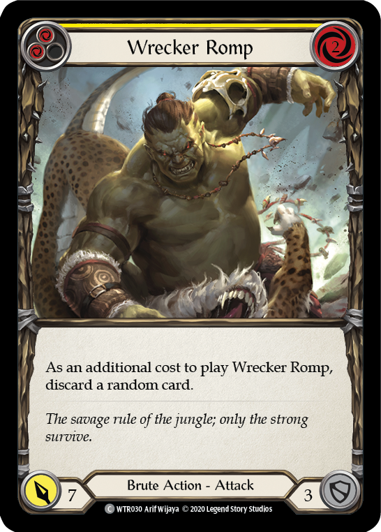 Wrecker Romp (Yellow) [WTR030] Unlimited Edition Rainbow Foil Flesh And Blood Single Flesh And Blood   