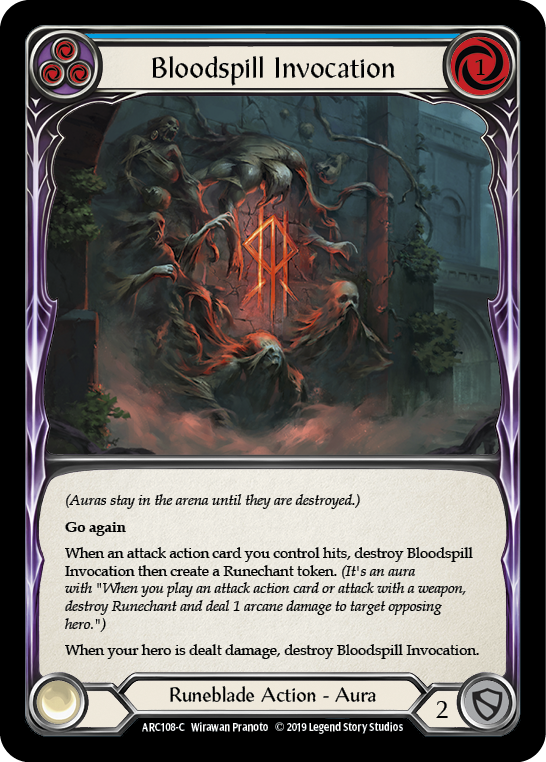 Bloodspill Invocation (Blue) [ARC108-C] 1st Edition Normal Flesh And Blood Single Flesh And Blood   