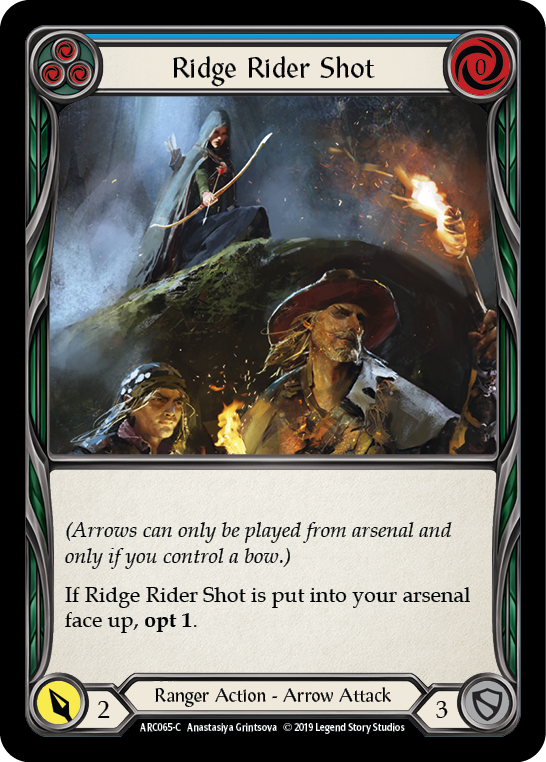 Ridge Rider Shot (Blue) [ARC065-C] 1st Edition Rainbow Foil Flesh And Blood Single Flesh And Blood   