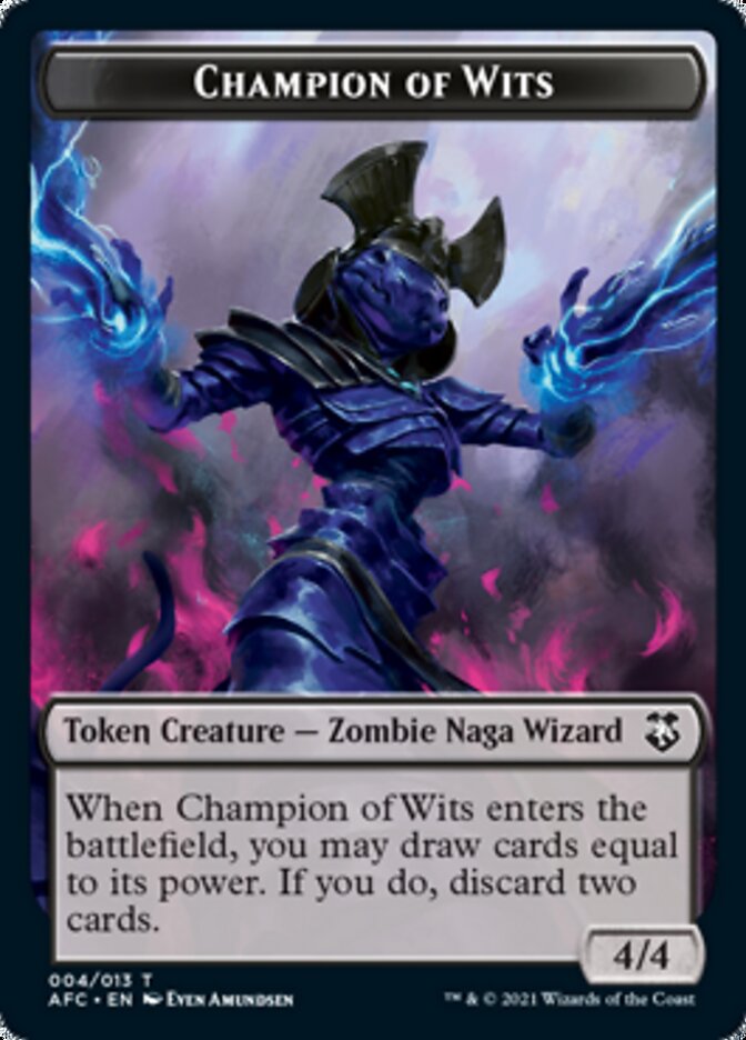 Champion of Wits // Illusion Double-Sided Token [Dungeons & Dragons: Adventures in the Forgotten Realms Commander Tokens] MTG Single Magic: The Gathering   