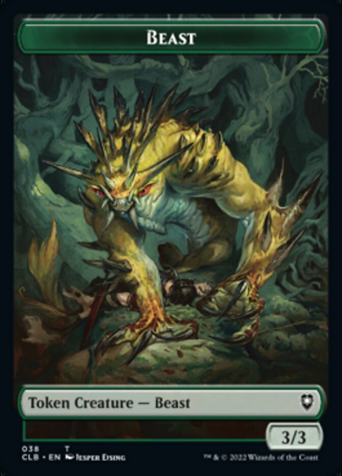 Satyr // Beast Double-Sided Token [Commander Legends: Battle for Baldur's Gate Tokens] MTG Single Magic: The Gathering   