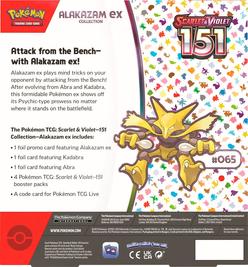 Pokémon Scarlet and Violet: 151 Alakazam ex Box Pokemon Sealed Pokémon   