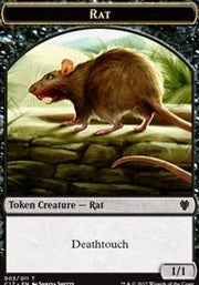 Rat // Cat Double-Sided Token [Tokens] Commander 2017 Tokens MTG Single Magic: The Gathering