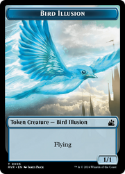 Bird // Bird Illusion Double-Sided Token [Tokens] Ravnica Remastered Tokens MTG Single Magic: The Gathering