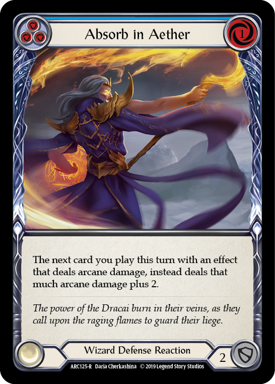 Absorb in Aether (Blue) [ARC125-R] 1st Edition Normal Flesh And Blood Single Flesh And Blood   