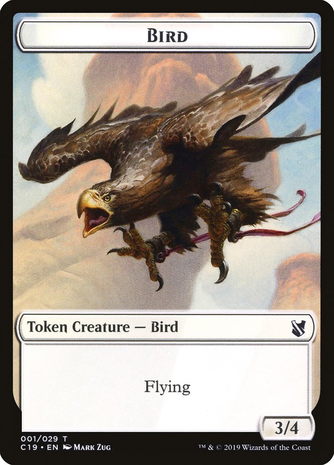 Bird Token (001/029) [Tokens] Commander 2019 Tokens MTG Single Magic: The Gathering