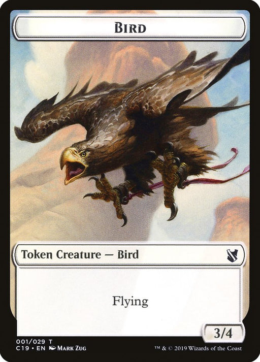 Bird Token (001/029) [Tokens] Commander 2019 Tokens MTG Single Magic: The Gathering