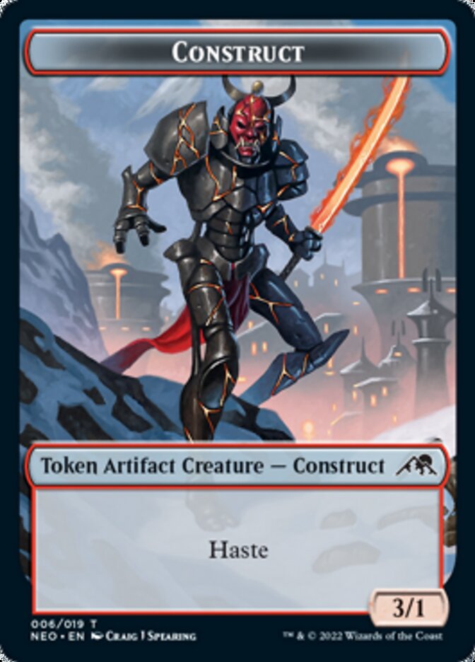 Spirit (002) // Construct (006) Double-Sided Token [Tokens] Kamigawa: Neon Dynasty Tokens MTG Single Magic: The Gathering