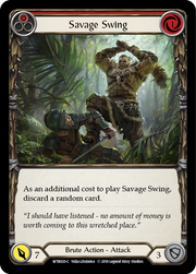 Savage Swing (Red) [WTR020-C] Alpha Print Rainbow Foil Flesh And Blood Single Flesh And Blood   