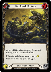 Breakneck Battery (Yellow) [WTR012-R] Alpha Print Rainbow Foil Flesh And Blood Single Flesh And Blood   