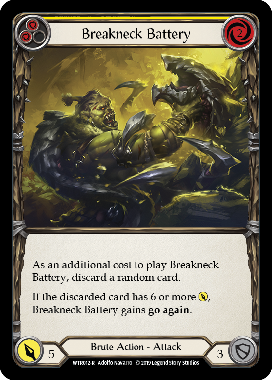Breakneck Battery (Yellow) [WTR012-R] Alpha Print Rainbow Foil Flesh And Blood Single Flesh And Blood   