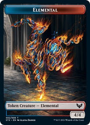 Elemental // Pest Double-Sided Token [Tokens] Strixhaven: School of Mages Tokens MTG Single Magic: The Gathering
