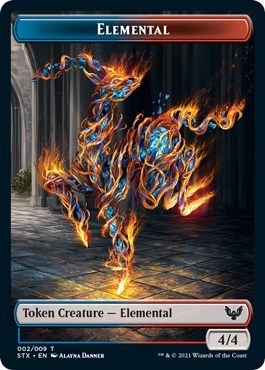 Elemental // Pest Double-Sided Token [Tokens] Strixhaven: School of Mages Tokens MTG Single Magic: The Gathering