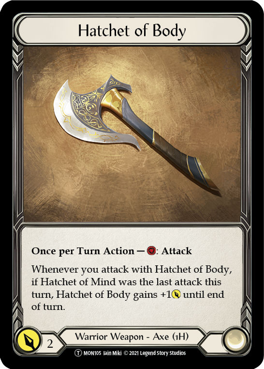 Hatchet of Body // Boltyn [U-MON105 // U-MON030] Unlimited Normal Flesh And Blood Single Flesh And Blood   