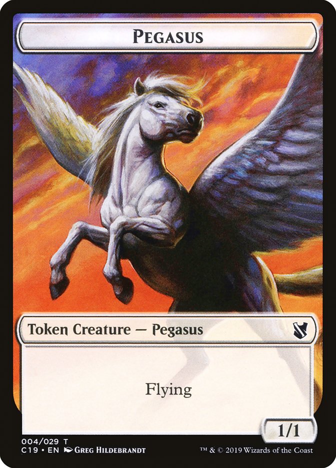 Pegasus Token [Tokens] Commander 2019 Tokens MTG Single Magic: The Gathering