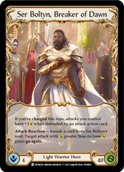 Ser Boltyn, Breaker of Dawn // Boltyn [MON029 // MON030] 1st Edition Normal Flesh And Blood Single Flesh And Blood   