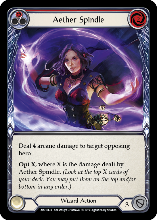 Aether Spindle (Red) [ARC126-R] 1st Edition Normal Flesh And Blood Single Flesh And Blood   