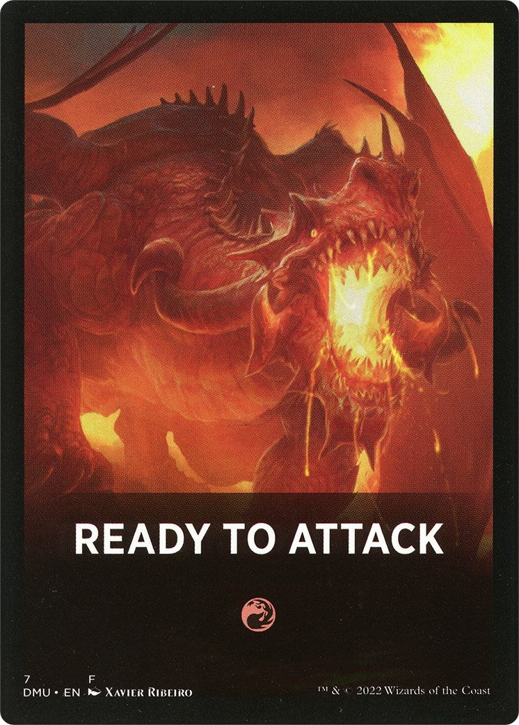 Ready to Attack Theme Card [Tokens] Dominaria United Tokens MTG Single Magic: The Gathering