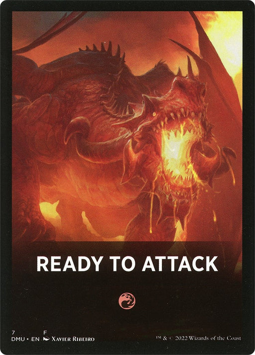 Ready to Attack Theme Card [Tokens] Dominaria United Tokens MTG Single Magic: The Gathering