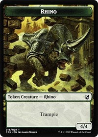 Rhino // Egg Double-Sided Token [Tokens] Commander 2019 Tokens MTG Single Magic: The Gathering