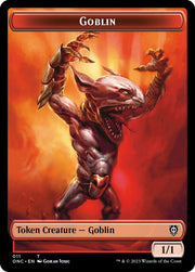 Rebel // Goblin Double-Sided Token [Tokens] Phyrexia: All Will Be One Commander Tokens MTG Single Magic: The Gathering