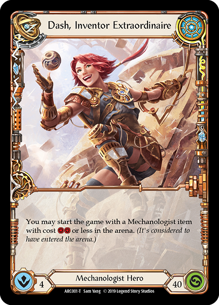 Dash, Inventor Extraordinaire // Death Dealer [ARC001 // ARC040] (Arcane Rising)  1st Edition Normal Flesh And Blood Single Flesh And Blood   