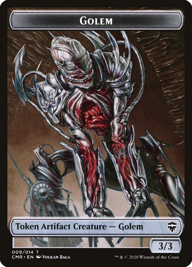 Golem // Zombie Double-Sided Token [Tokens] Commander Legends Tokens MTG Single Magic: The Gathering