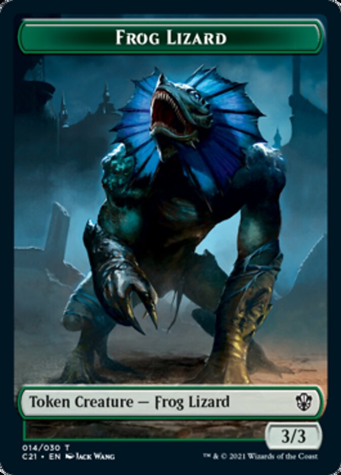 Frog Lizard // Elephant Double-Sided Token [Tokens] Commander 2021 Tokens MTG Single Magic: The Gathering