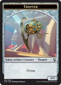Thopter (025) // Servo Double-Sided Token [Tokens] Commander 2018 Tokens MTG Single Magic: The Gathering