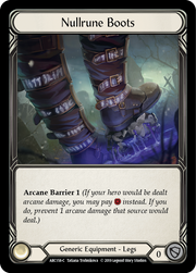 Nullrune Boots [ARC158-C] 1st Edition Cold Foil Flesh And Blood Single Flesh And Blood   