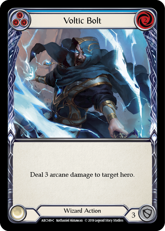 Voltic Bolt (Blue) [ARC149-C] 1st Edition Rainbow Foil Flesh And Blood Single Flesh And Blood   