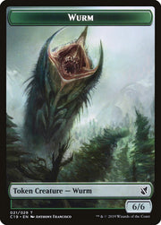 Beast (014) // Wurm Double-Sided Token [Tokens] Commander 2019 Tokens MTG Single Magic: The Gathering