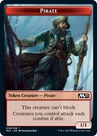 Pirate // Weird Double-Sided Token [Tokens] Core Set 2021 Tokens MTG Single Magic: The Gathering