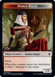 Human Rogue // Food (18) Double-Sided Token [Tokens] Throne of Eldraine Tokens MTG Single Magic: The Gathering