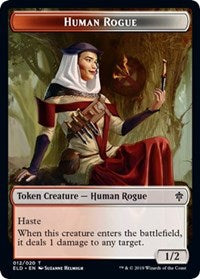 Human Rogue // Food (18) Double-Sided Token [Tokens] Throne of Eldraine Tokens MTG Single Magic: The Gathering