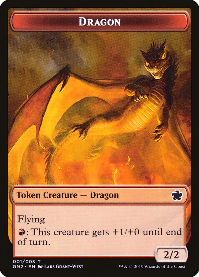Dragon Token (001/003) [Tokens] Game Night 2019 Tokens MTG Single Magic: The Gathering