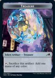Samurai // Treasure Double-Sided Token [Tokens] Kamigawa: Neon Dynasty Tokens MTG Single Magic: The Gathering