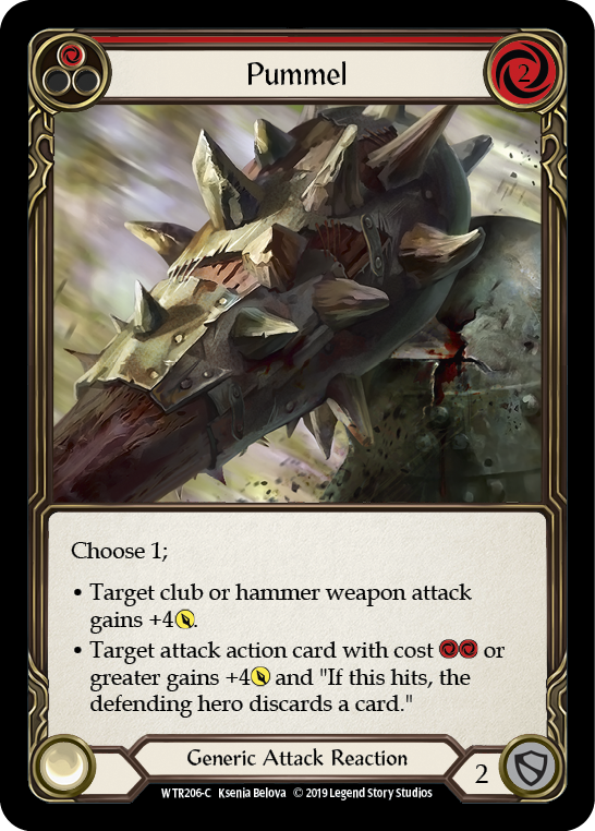 Pummel (Red) [WTR206-C] Alpha Print Rainbow Foil Flesh And Blood Single Flesh And Blood   