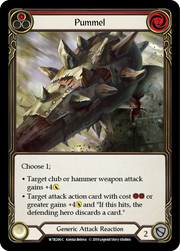 Pummel (Red) [WTR206-C] Alpha Print Rainbow Foil Flesh And Blood Single Flesh And Blood   