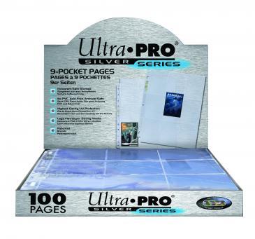 9-Pocket Silver Series Page For Standard Size Cards Binders & Pages Ultra Pro