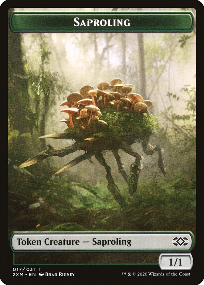 Copy // Saproling Double-Sided Token [Tokens] Double Masters Tokens MTG Single Magic: The Gathering