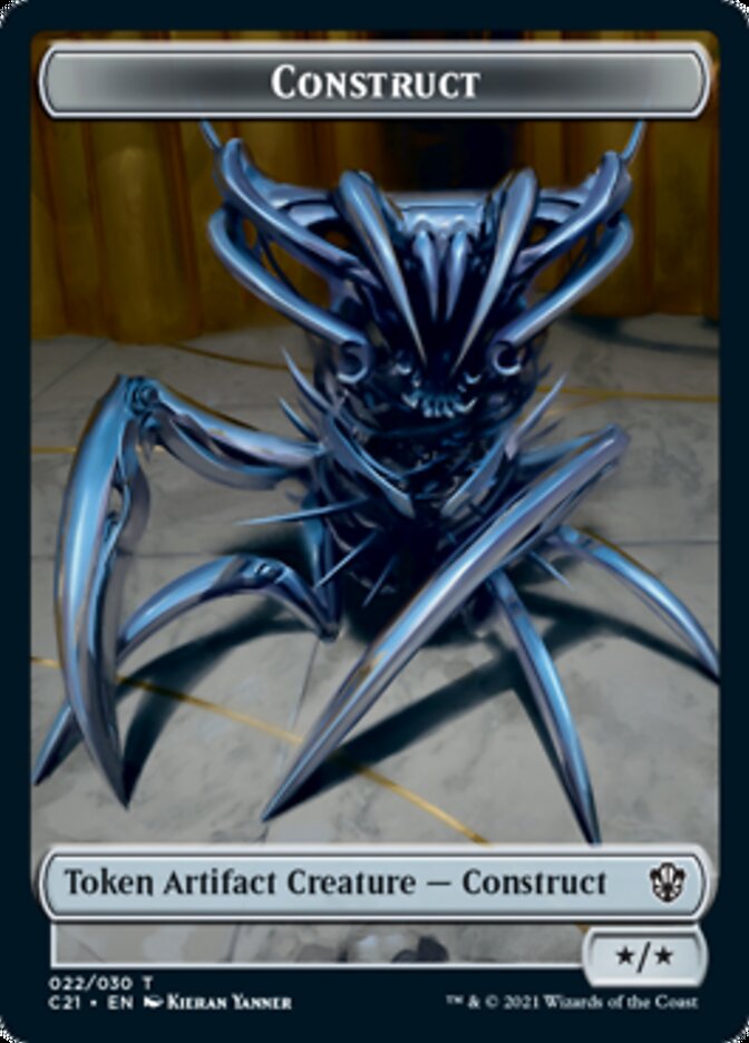 Construct (022) // Treasure Double-Sided Token [Tokens] Commander 2021 Tokens MTG Single Magic: The Gathering