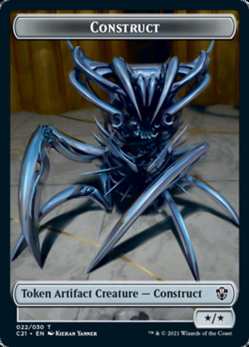 Construct (022) // Treasure Double-Sided Token [Tokens] Commander 2021 Tokens MTG Single Magic: The Gathering