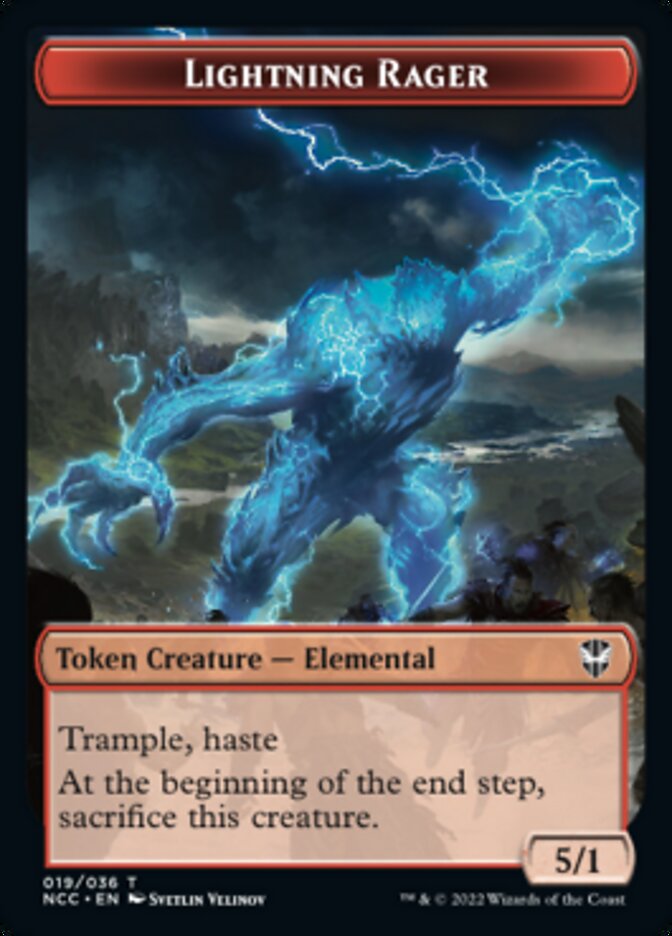 Lightning Rager // Rogue Double-Sided Token [Streets of New Capenna Commander Tokens] MTG Single Magic: The Gathering   